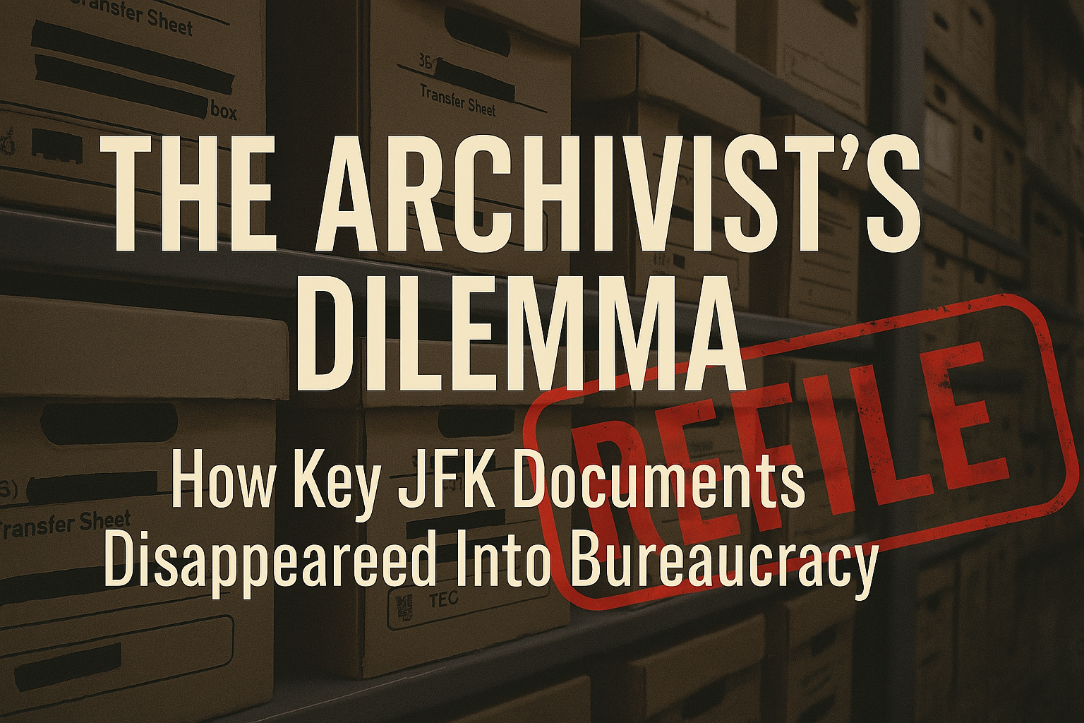 The Archivist’s Dilemma: How Key JFK Documents Disappeared Into Bureaucracy