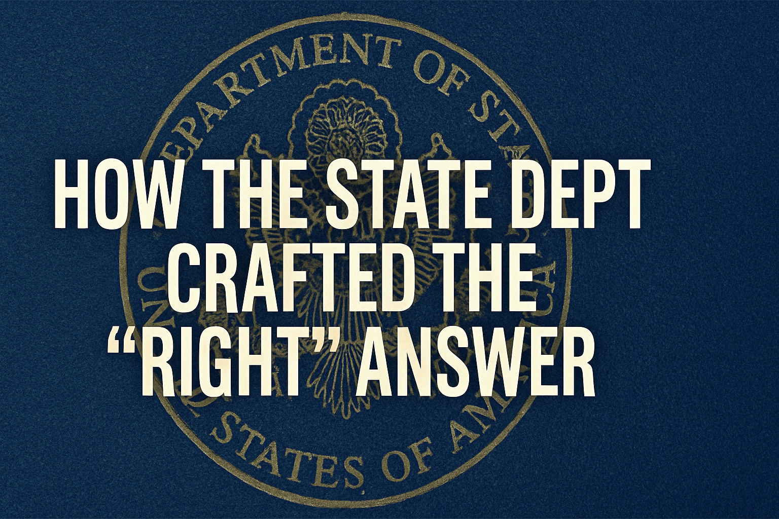 How the State Department Crafted the “Right” Answer on Oswald