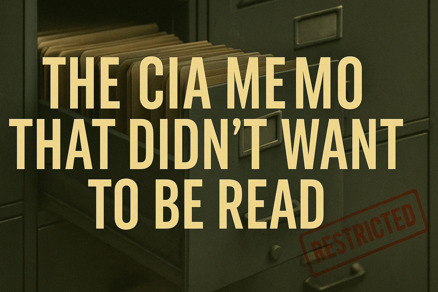 The CIA Memo That Didn’t Want to Be Read