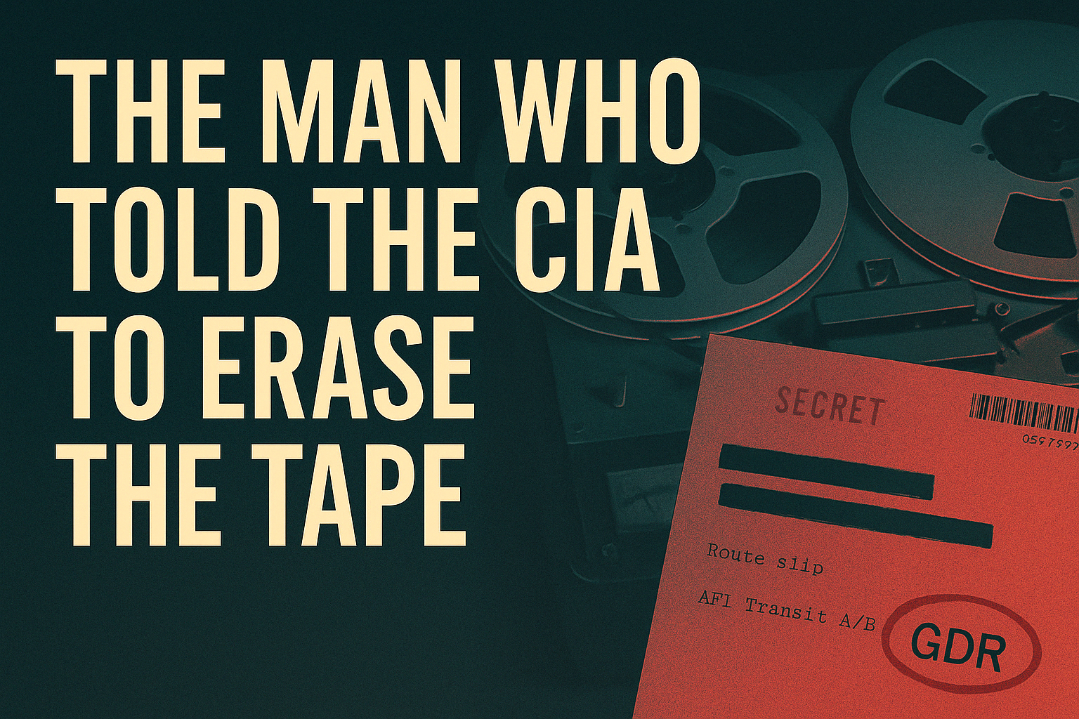 Feature: The Man Who Told The CIA To Erase The Tape