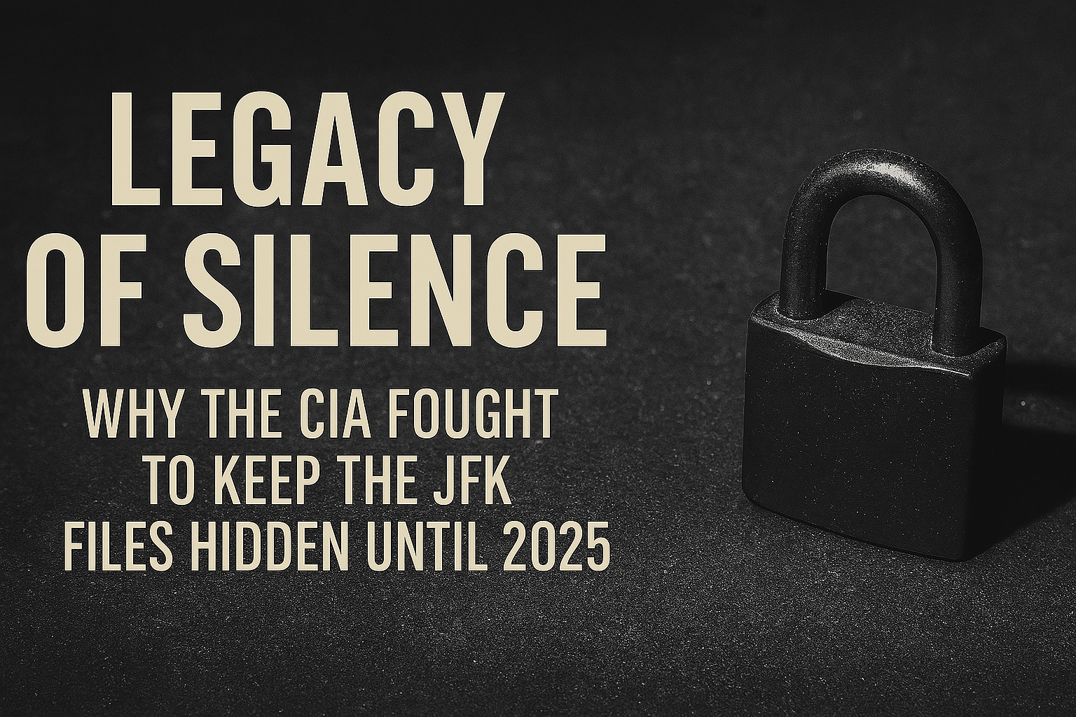 Legacy of Silence: Why the CIA Fought to Keep the JFK Files Hidden Until 2025