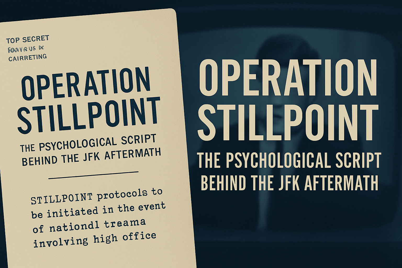 Operation STILLPOINT: The Psychological Script Behind the JFK Aftermath