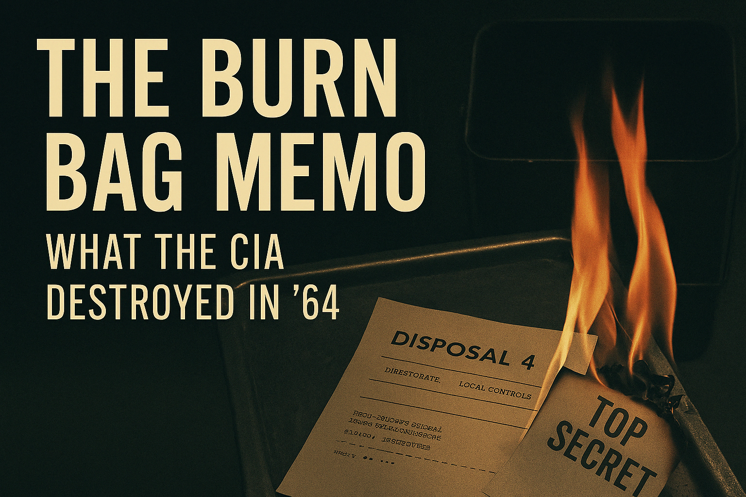 The Burn Bag Memo: What the CIA Destroyed in March 1964