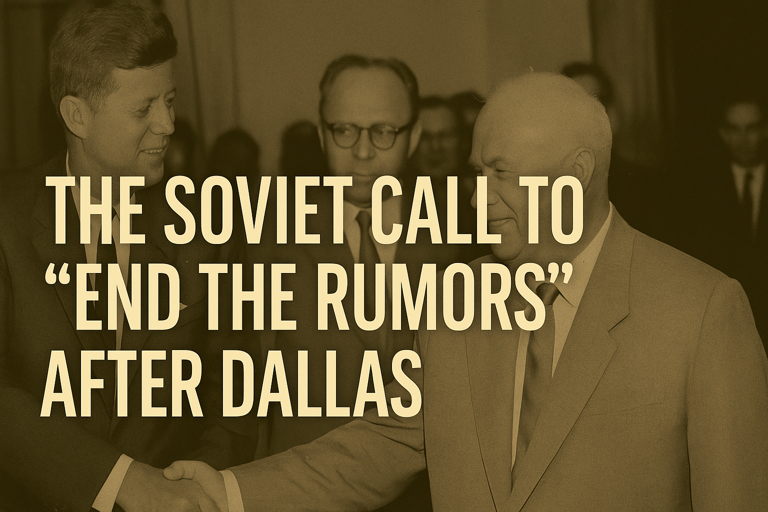 The Soviet Call to “End the Rumors” After Dallas