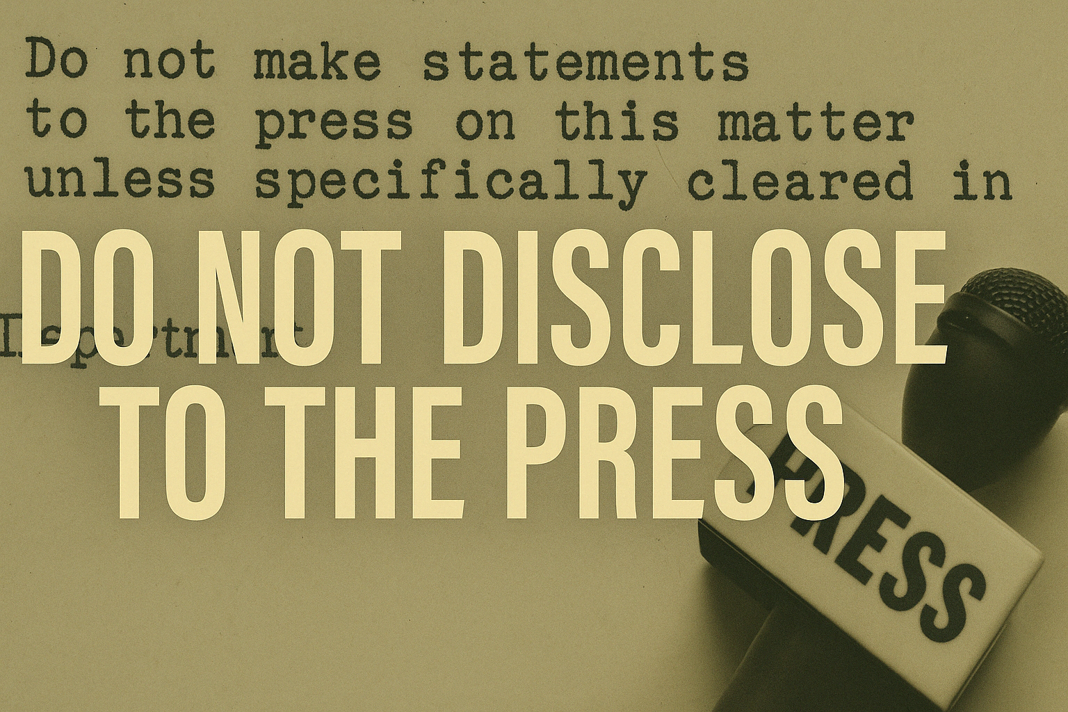 “Don’t Disclose to the Press”: The State Department’s Order on Oswald