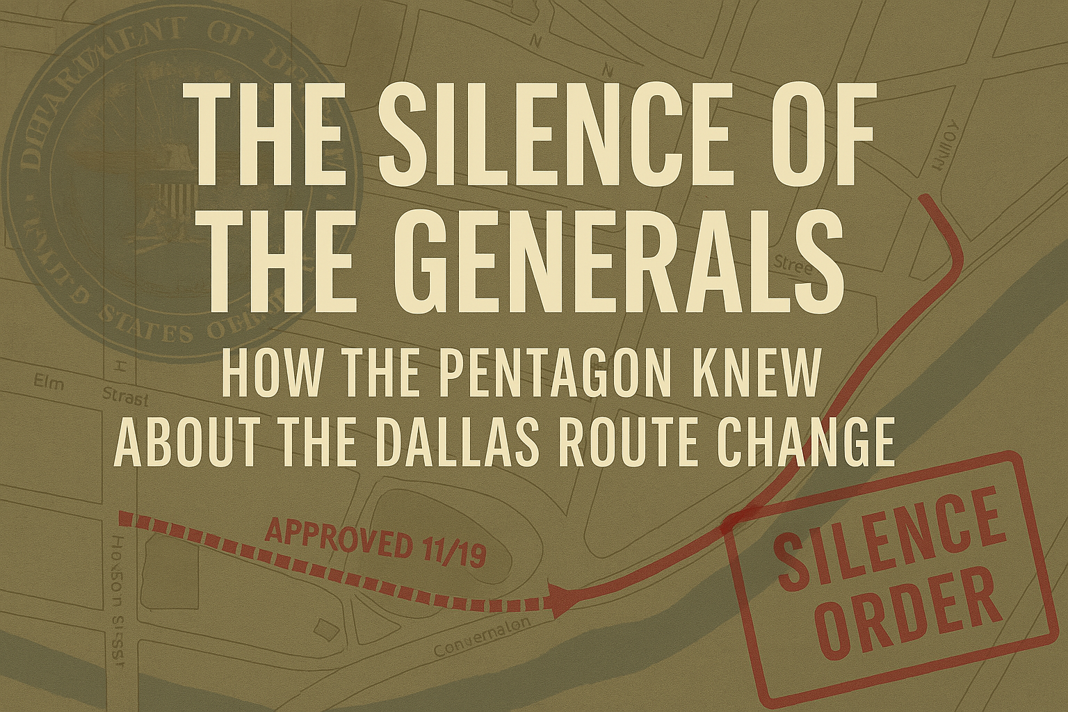 The Silence of the Generals: How the Pentagon Knew About the Dallas Route Change