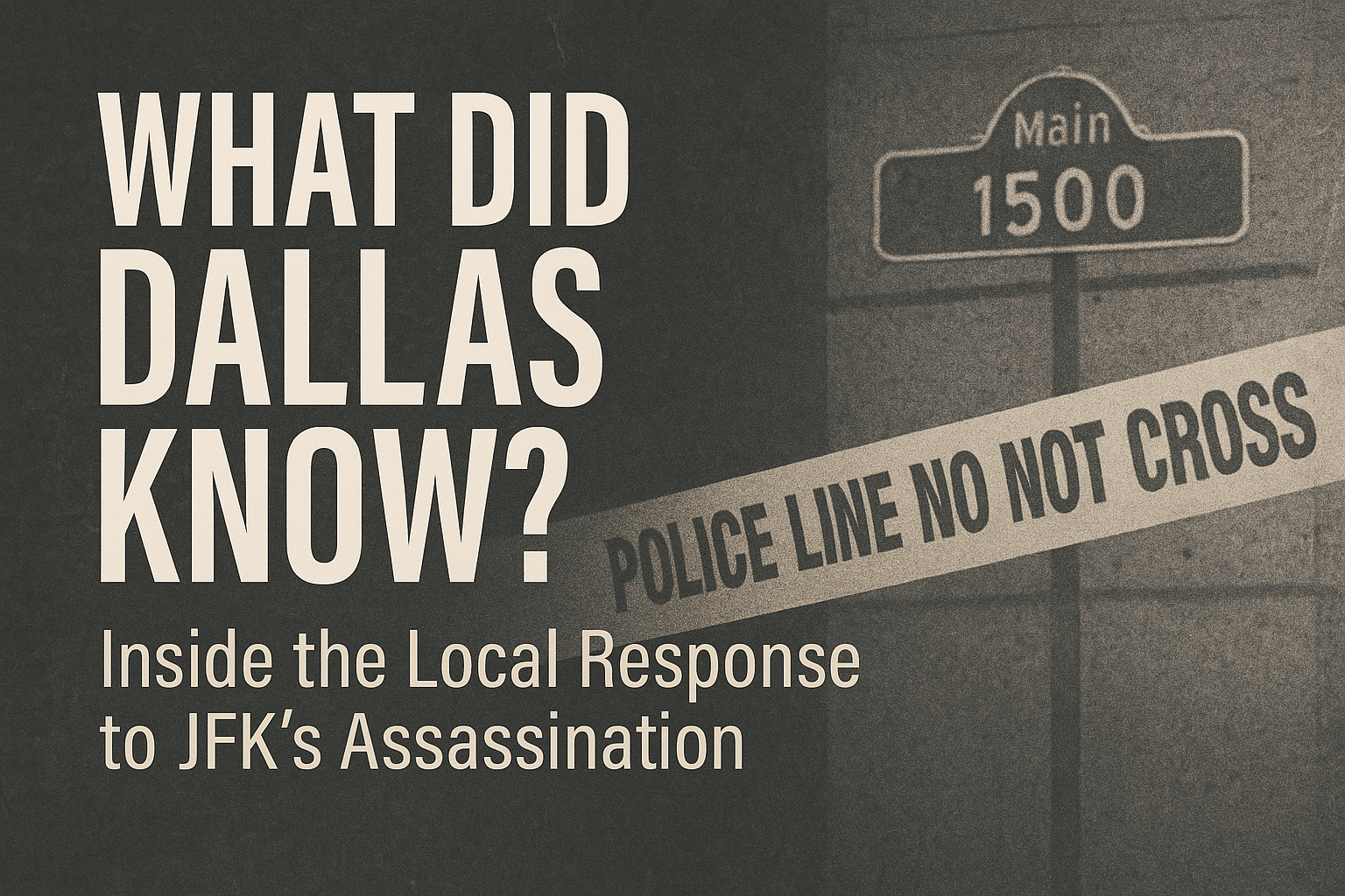 What Did Dallas Know? Inside the Local Response to JFK’s Assassination