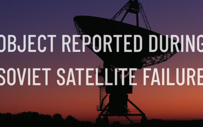 Unidentified Object Seen During Soviet Satellite Failure