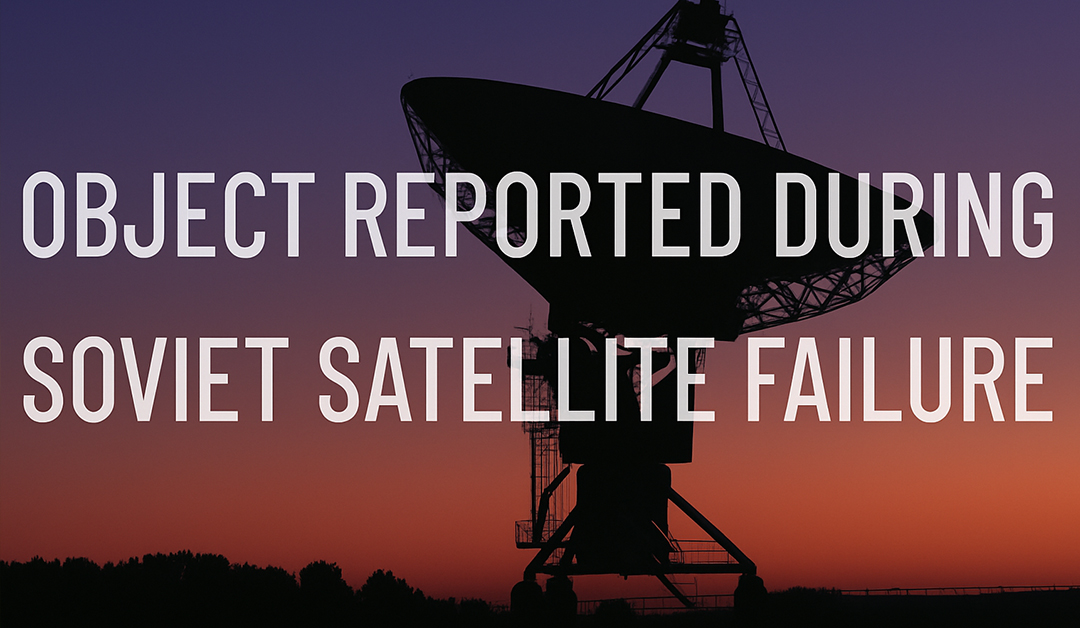 Unidentified Object Seen During Soviet Satellite Failure