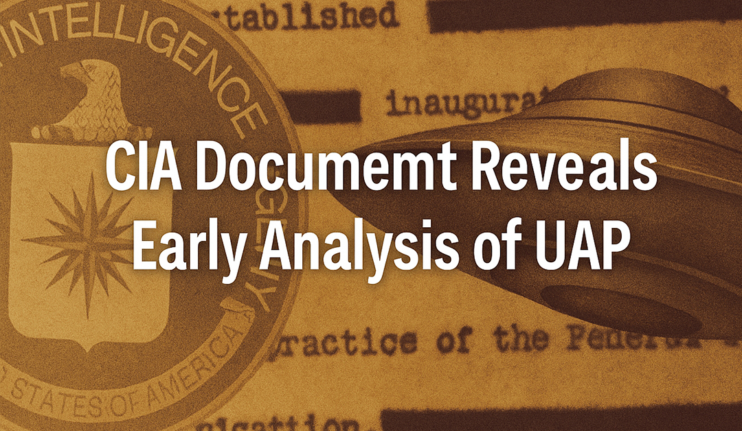 Declassified CIA Memo Describes Police UAP Encounter & Military Alert